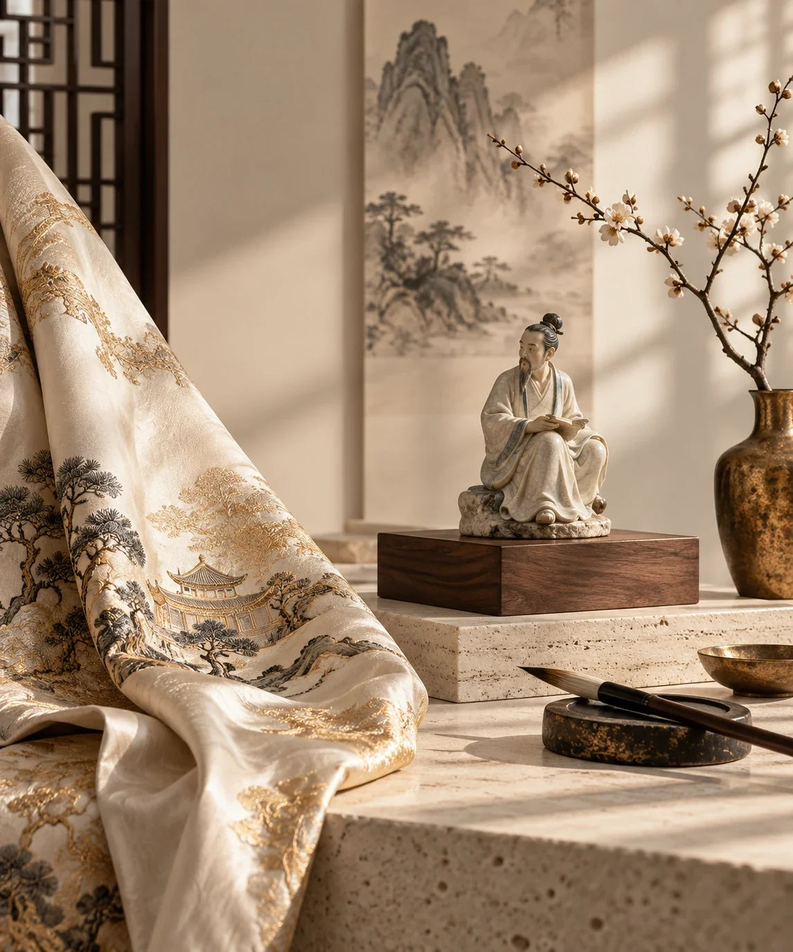 Eastern Aura editorial scene about collectible gifts and living heritage and modern artful living