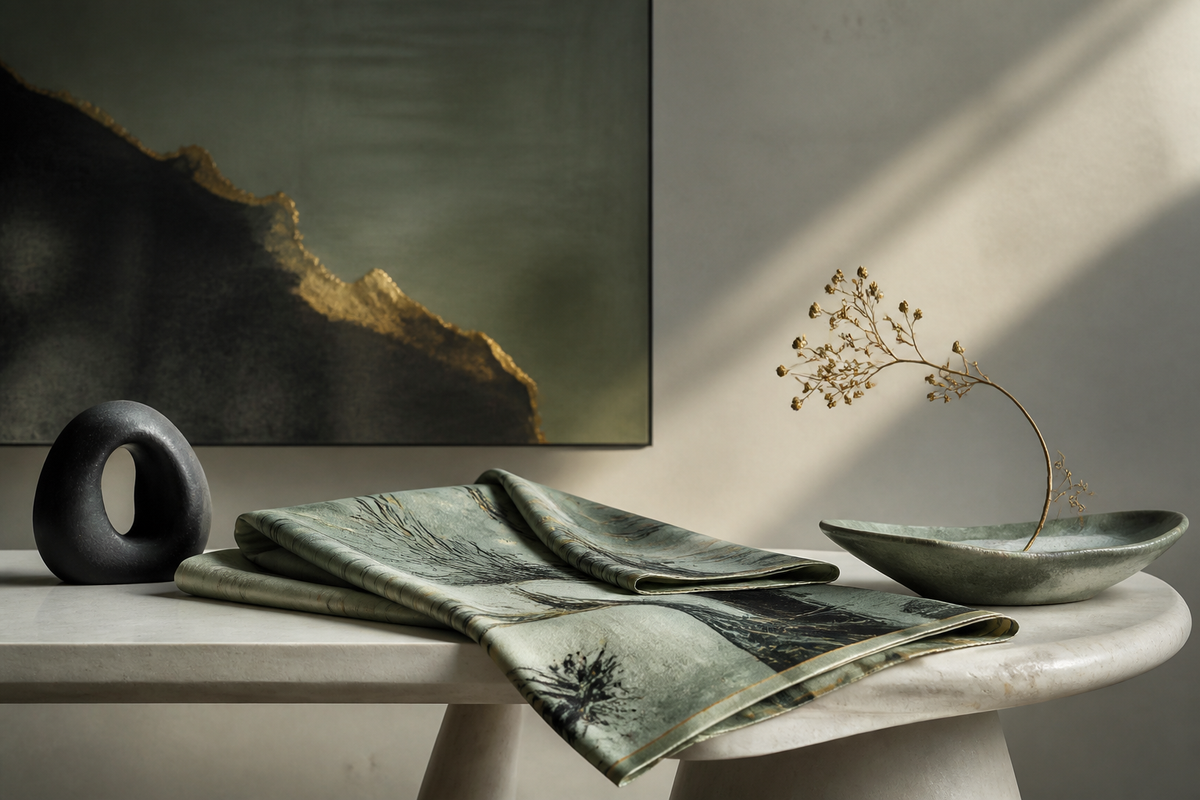 Eastern Aura editorial scene about living heritage and modern artful living