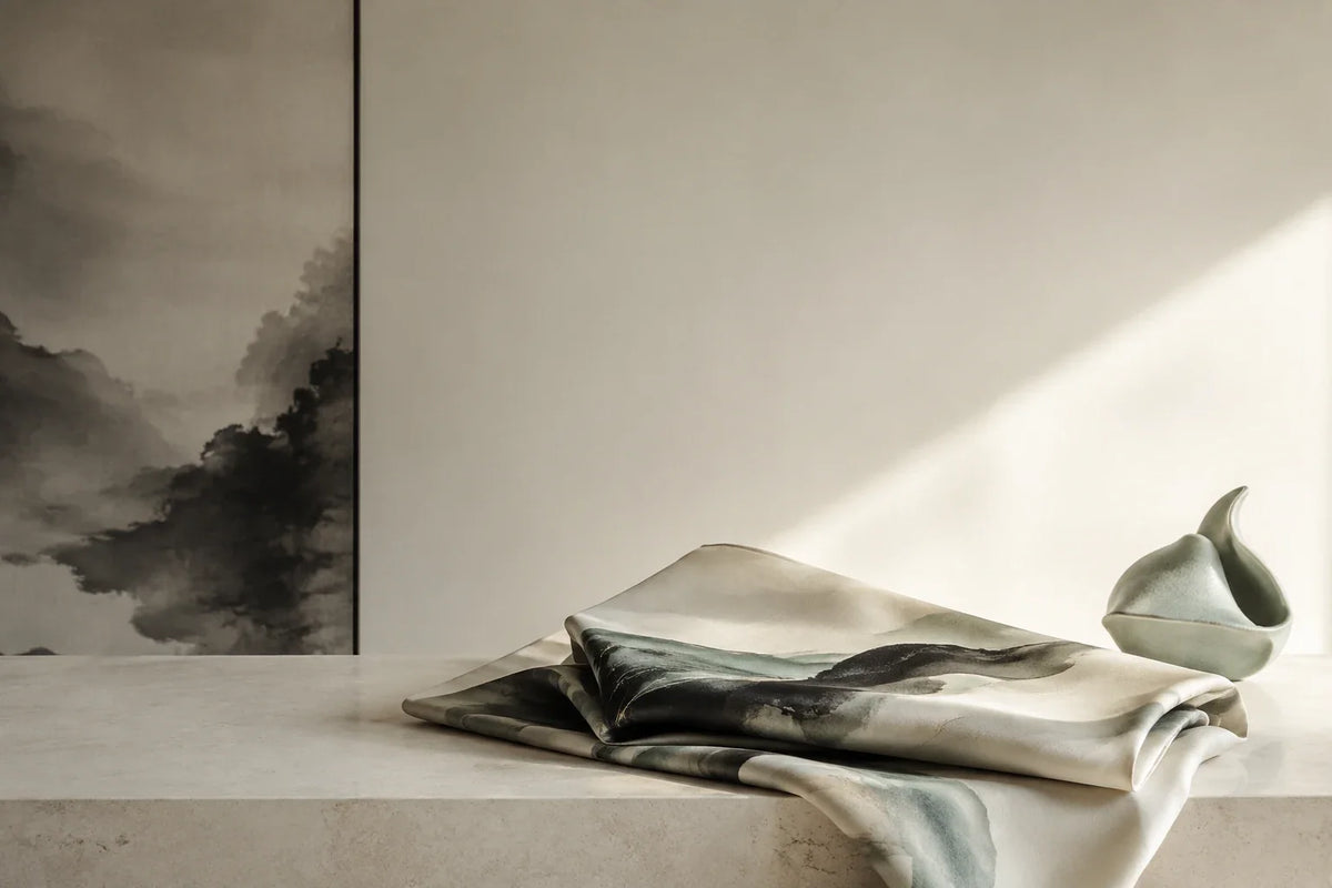 Eastern Aura editorial scene about living heritage and modern artful living