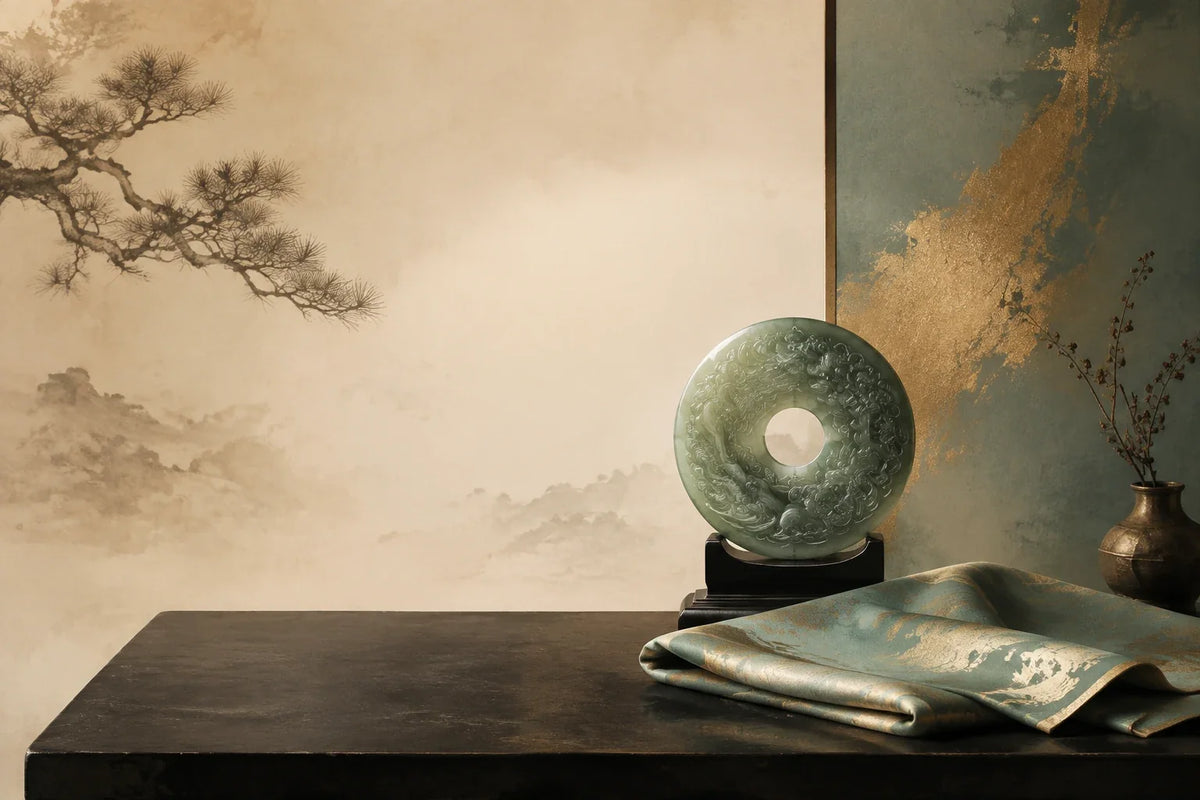 Eastern Aura editorial scene about collectible gifts and living heritage and modern artful living