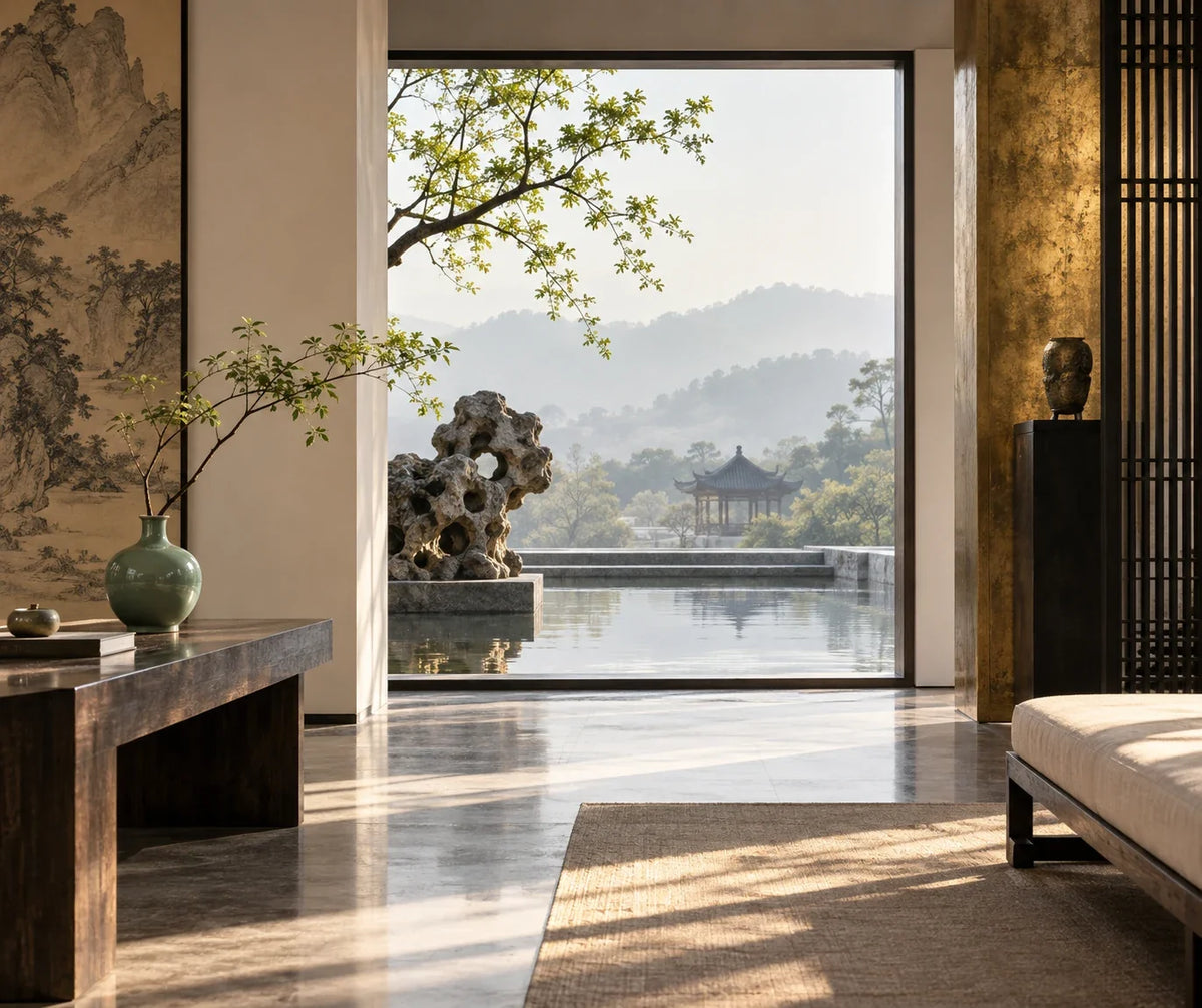 Eastern Aura editorial scene about gifts for collectors and the peony as a contemporary design motif