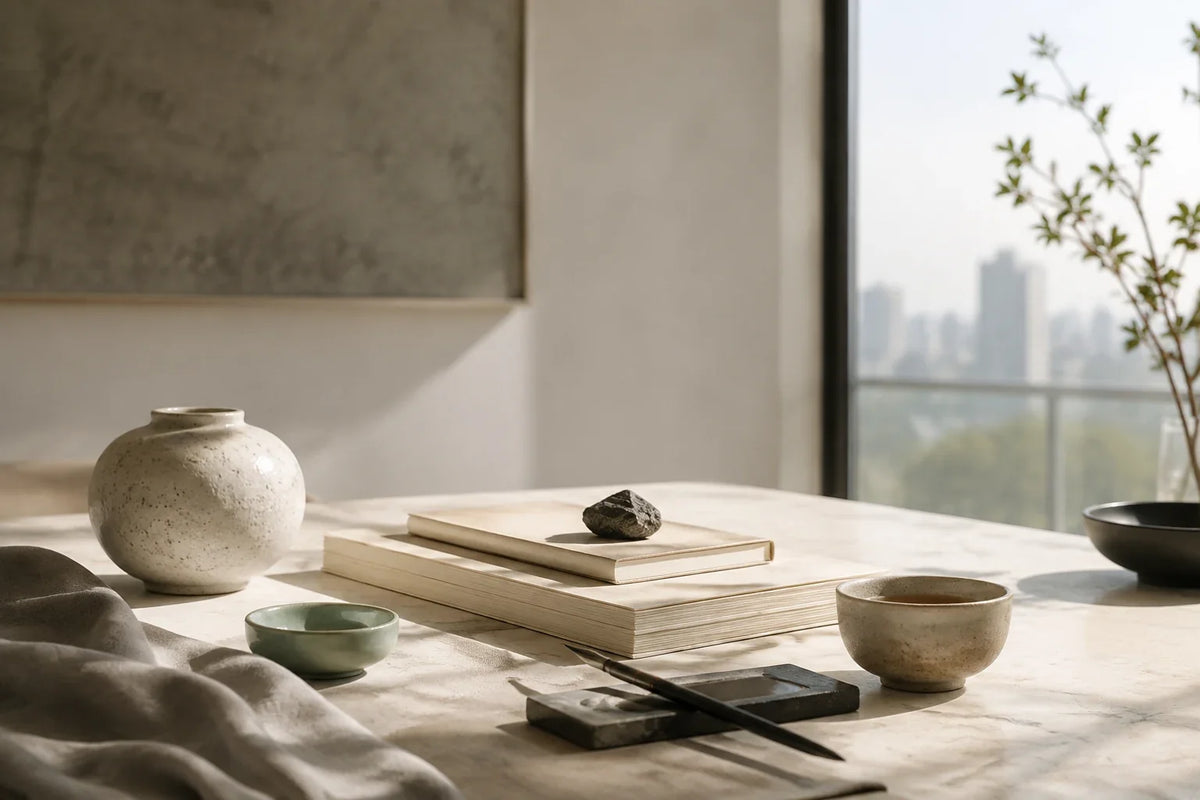 Eastern Aura editorial scene about artful living and daily ritual
