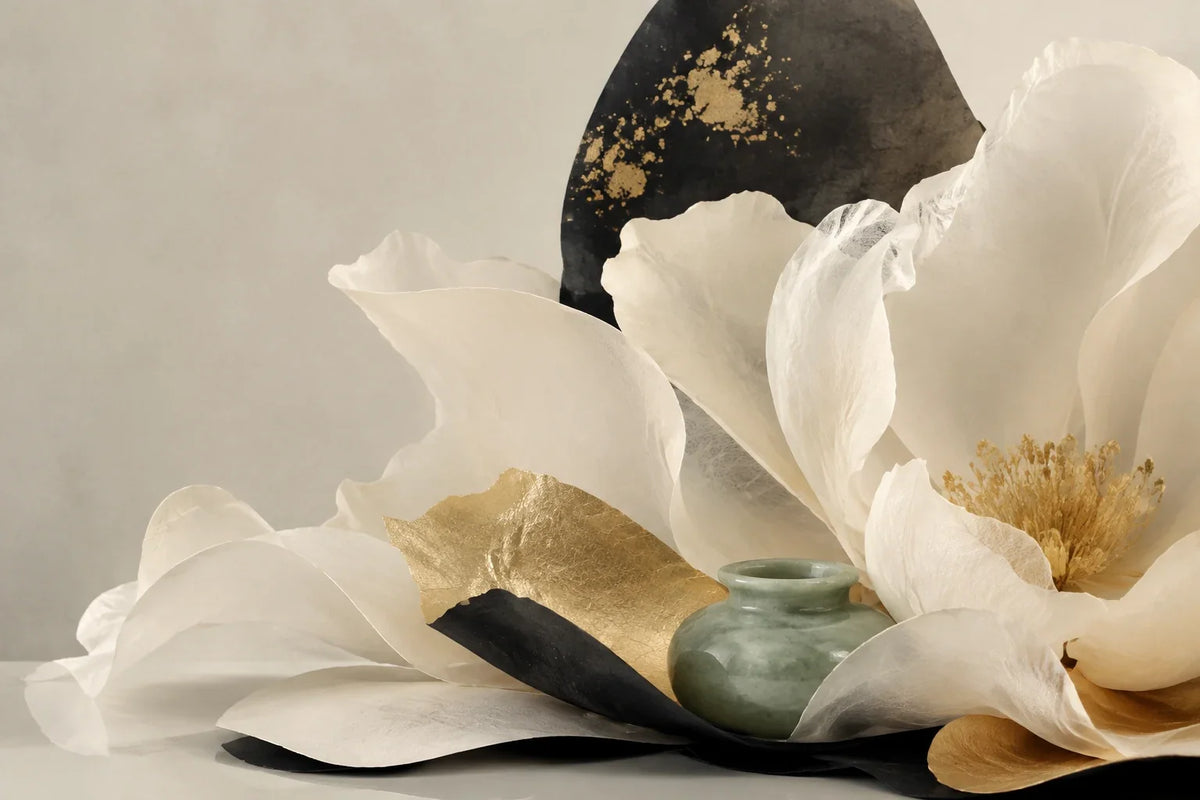 Eastern Aura editorial scene about Chinese collection and artful living and daily ritual