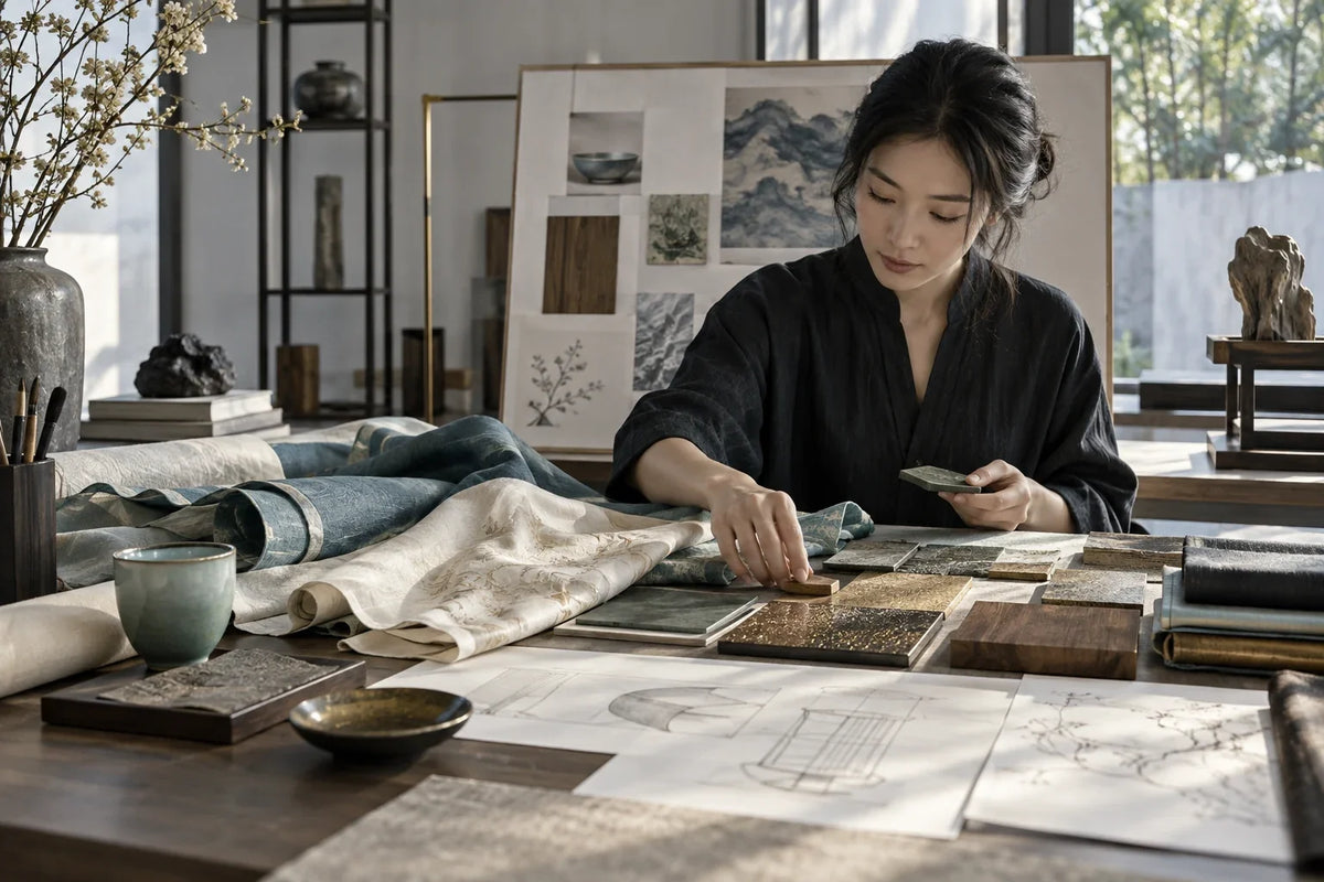 Eastern Aura editorial scene about Chinese gift set and a contemporary and respectful design standard