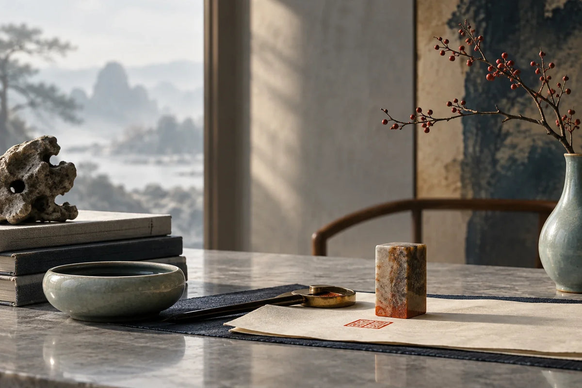 Eastern Aura editorial scene about Chinese gift set and a contemporary and respectful design standard