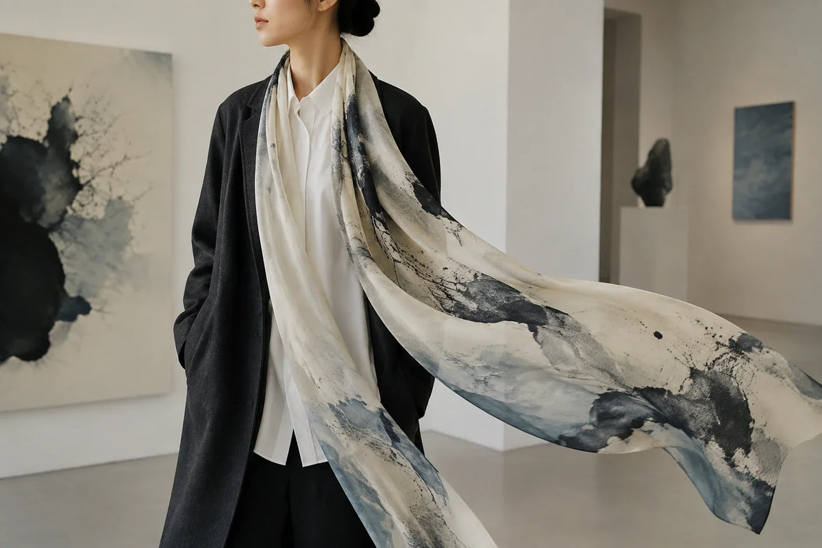 Eastern Aura editorial scene about material, proportion and repeatable styling