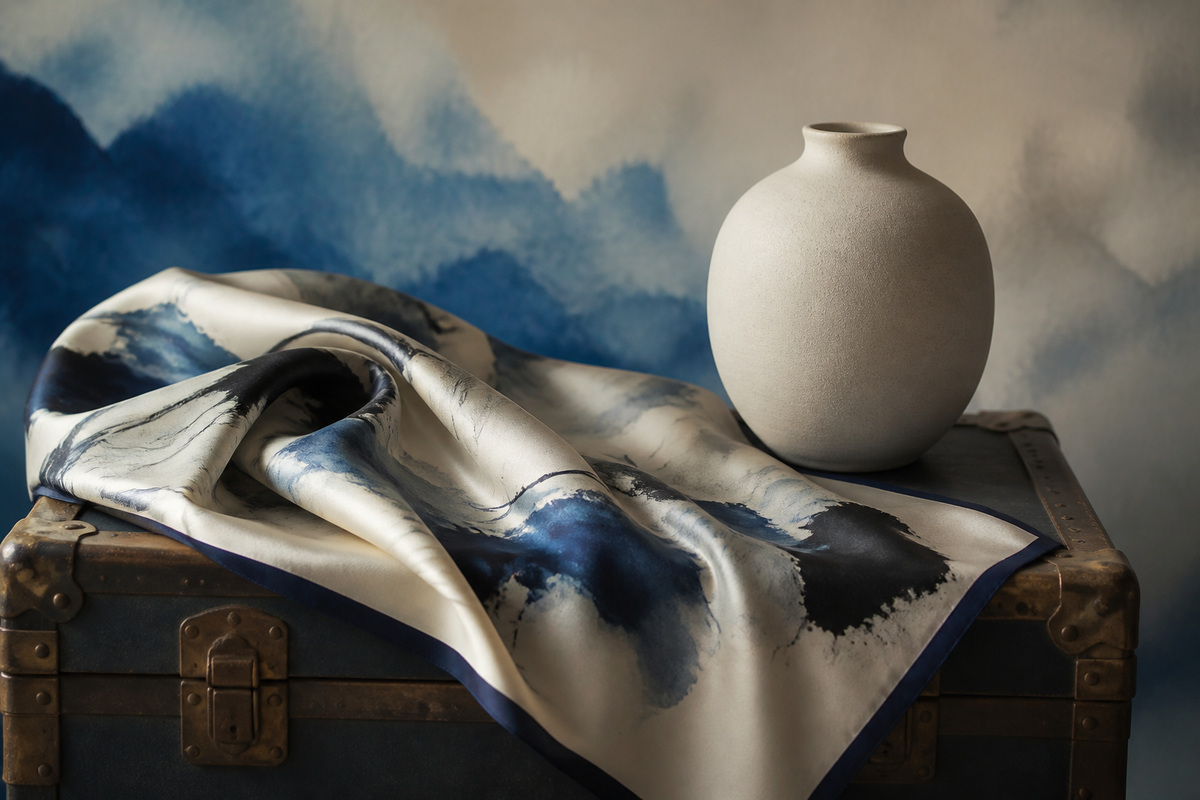 Eastern Aura editorial scene about scale, silhouette and the quality of looking