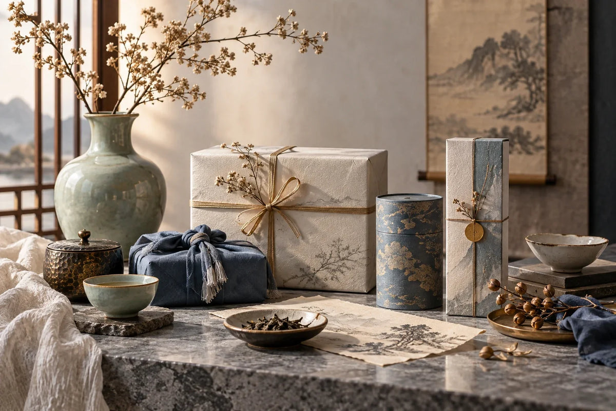 Eastern Aura editorial scene about Chinese gift set and recipient fit, presentation and what the live listing confirms