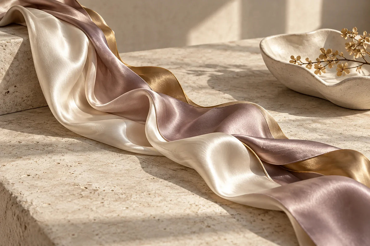 Eastern Aura editorial scene about Chinese gift set and surface, ritual and practical gifting