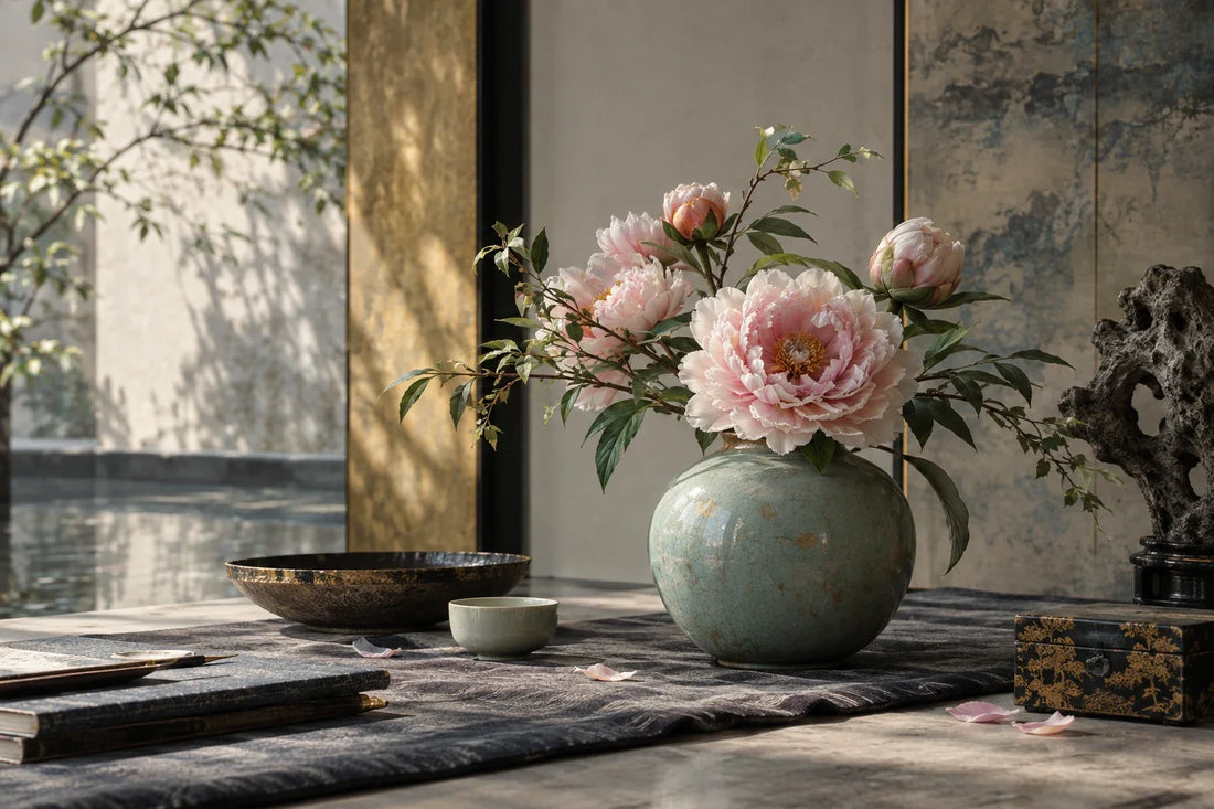 Eastern Aura editorial scene about Chinese gift set and context, curiosity and personal meaning in gifting
