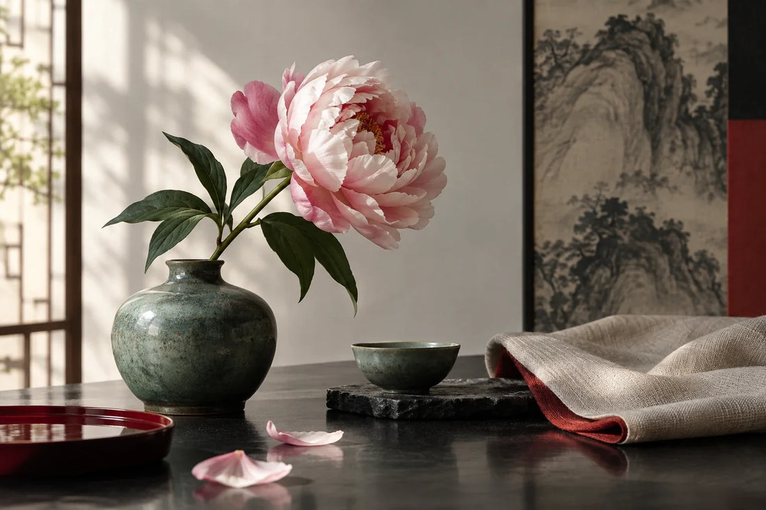 Eastern Aura editorial scene about luxury shawl and use as part of an artwork's meaning