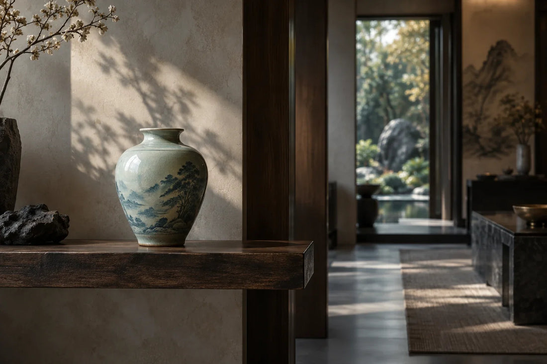 Eastern Aura editorial scene about gifts for collectors and interior identity without themed decoration