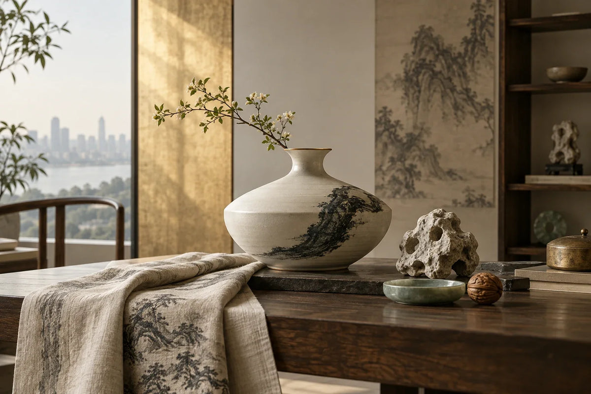 Eastern Aura editorial scene about gifts for collectors and interior identity without themed decoration
