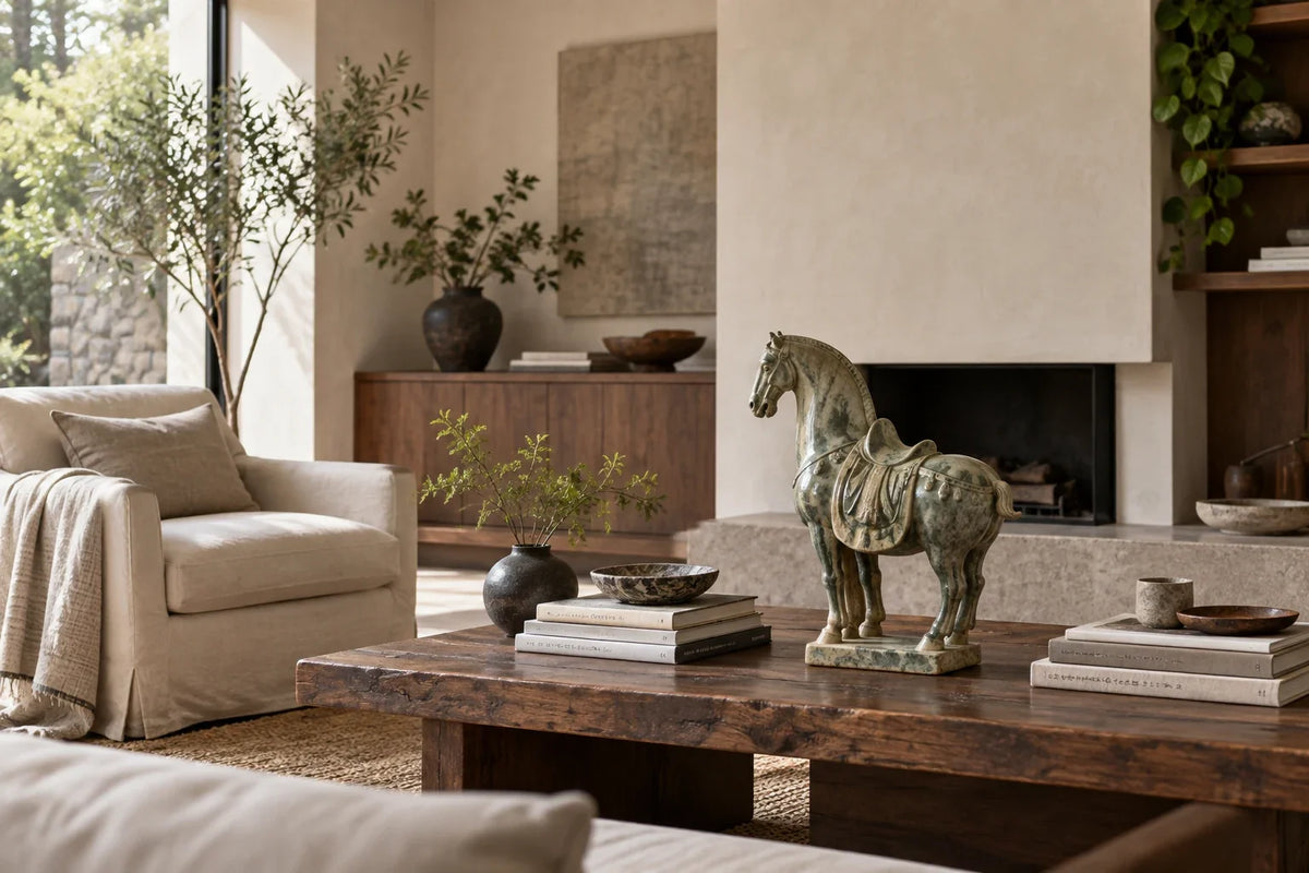 Eastern Aura editorial scene about gifts for collectors and interior identity without themed decoration