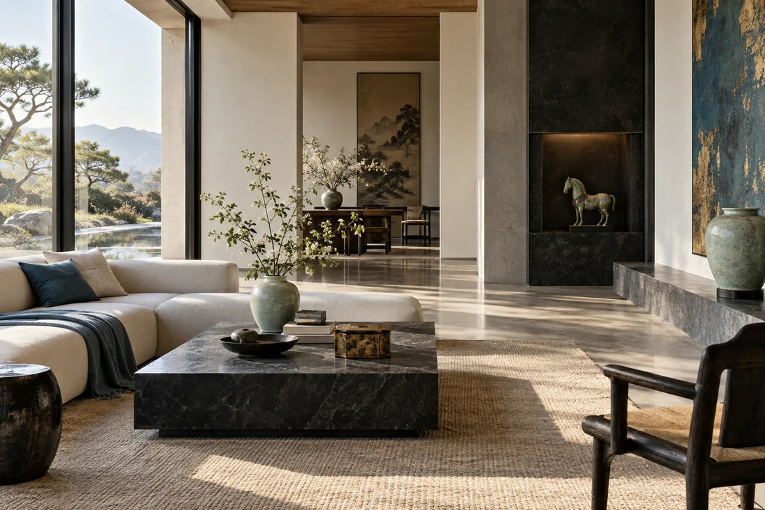 Eastern Aura editorial scene about gifts for collectors and interior identity without themed decoration