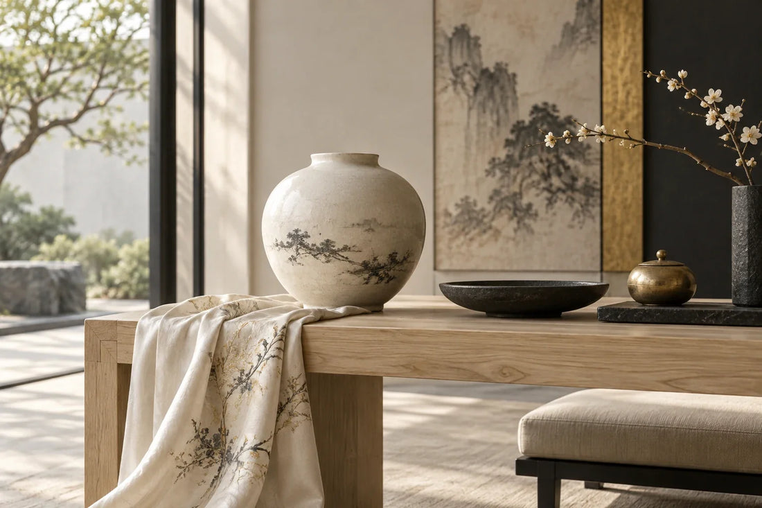 Eastern Aura editorial scene about gifts for collectors and interior identity without themed decoration