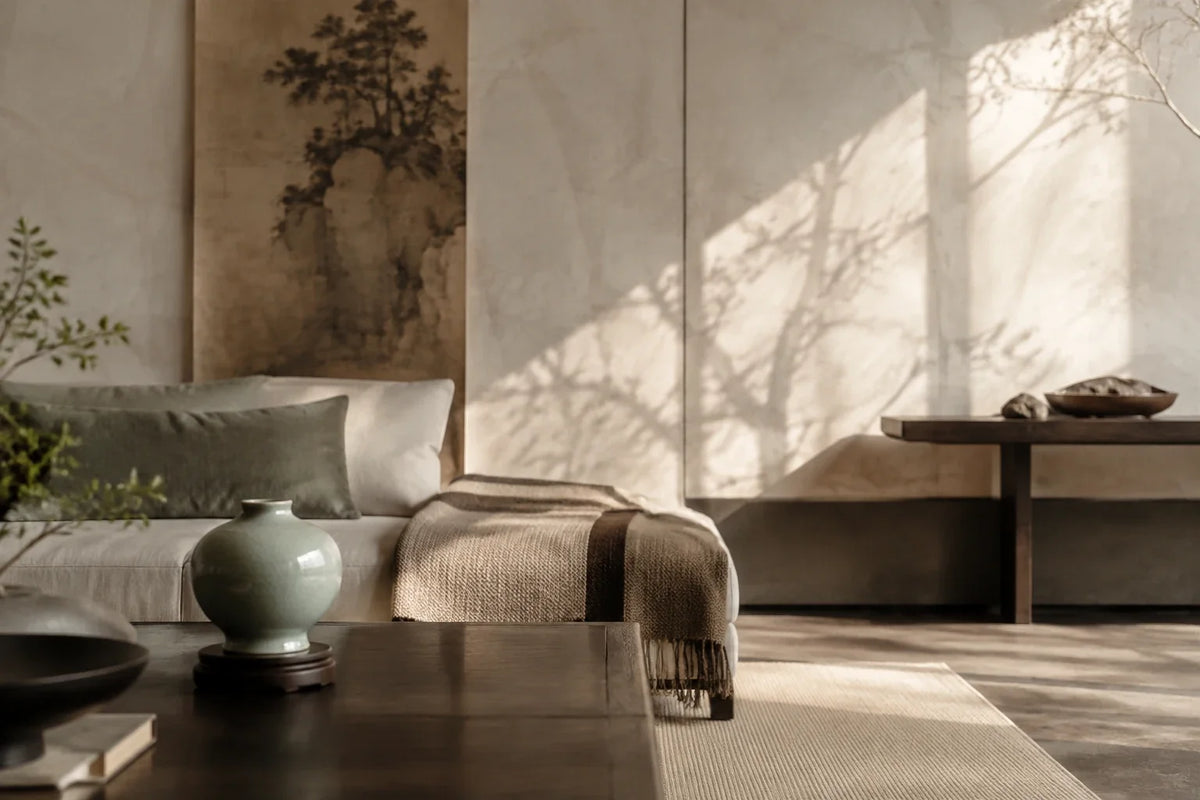 Eastern Aura editorial scene about interior identity without themed decoration