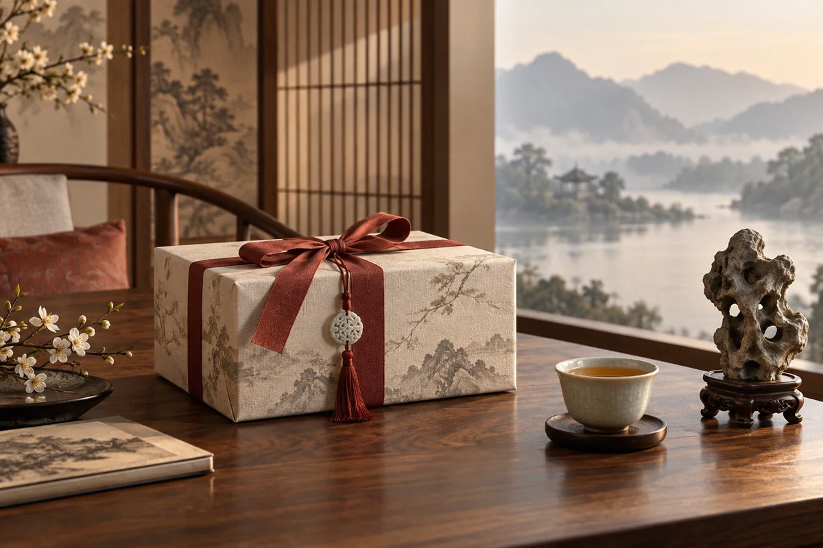 Eastern Aura editorial scene about verified facts, real use cases and recipient fit for Eastern Aura Silk-Feel Ribbon Scarf | Chinese Heritage Textile