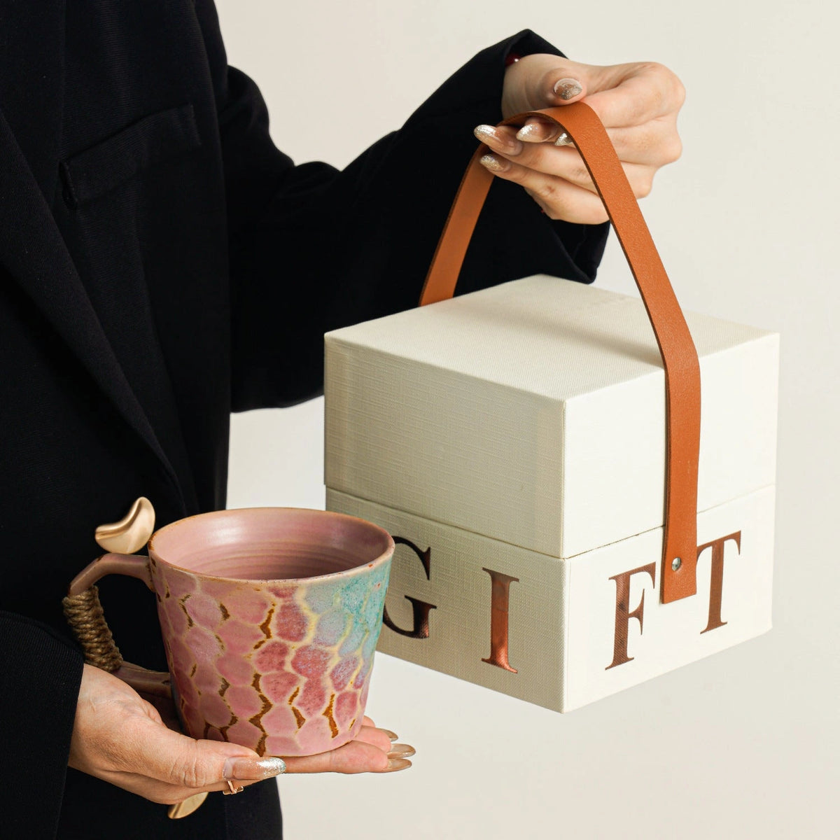 Kiln-Turned Vintage Mug Gift Set - Eastern Aura hero image 1