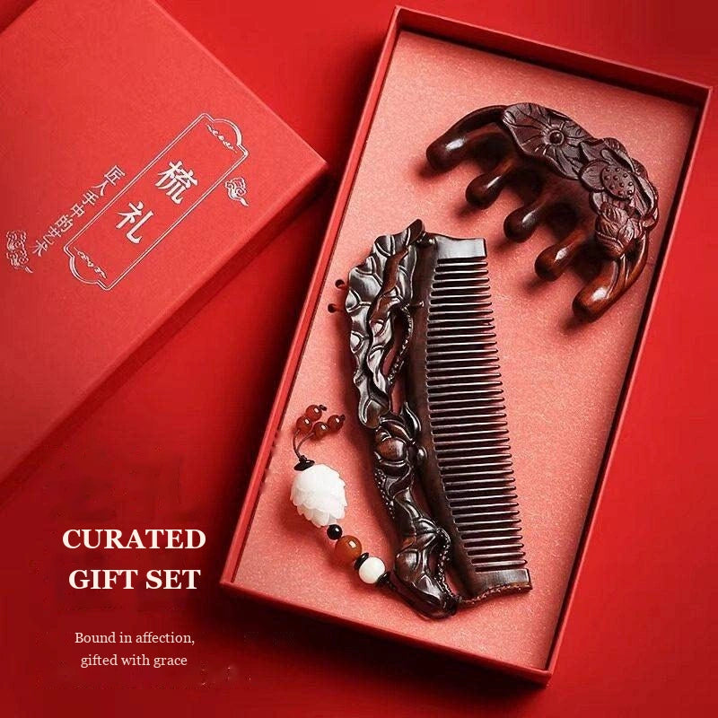 Sandalwood Comb & Hairpin Gift Set - Eastern Aura product image 8