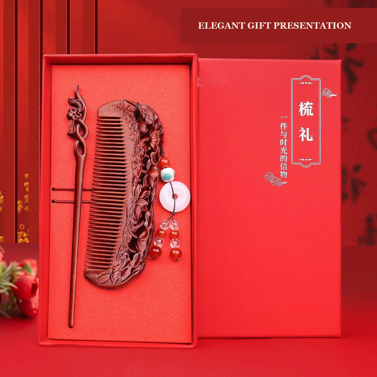 Sandalwood Comb & Hairpin Gift Set - Eastern Aura product image 9