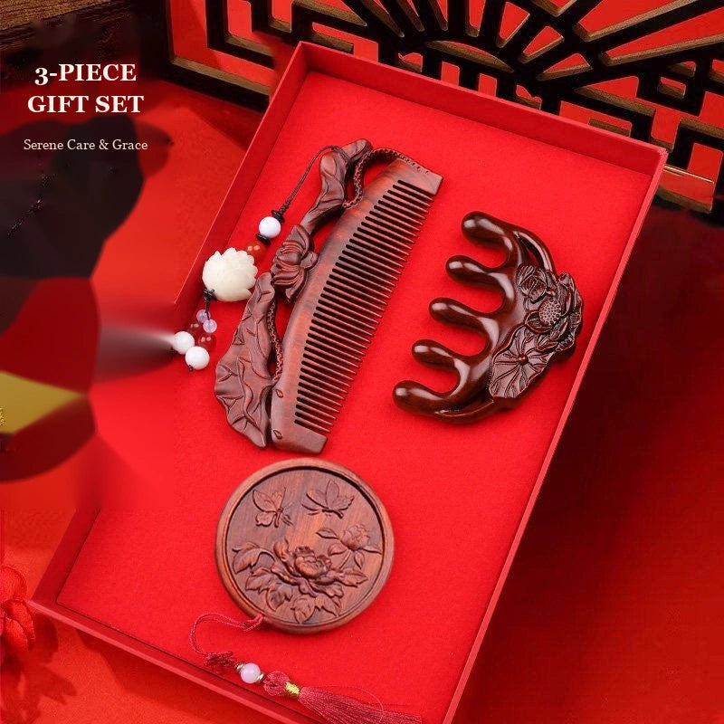Sandalwood Comb & Hairpin Gift Set - Eastern Aura product image 10