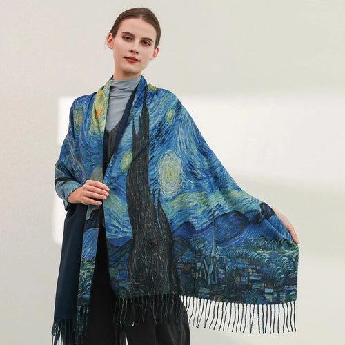 Coastal Impression Tassel Shawl - Eastern Aura hero image 1