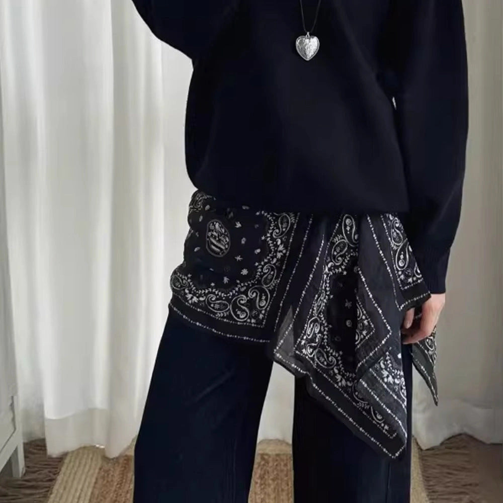 Paisley Ramie Side-Tie Skirt - Eastern Aura product image 3