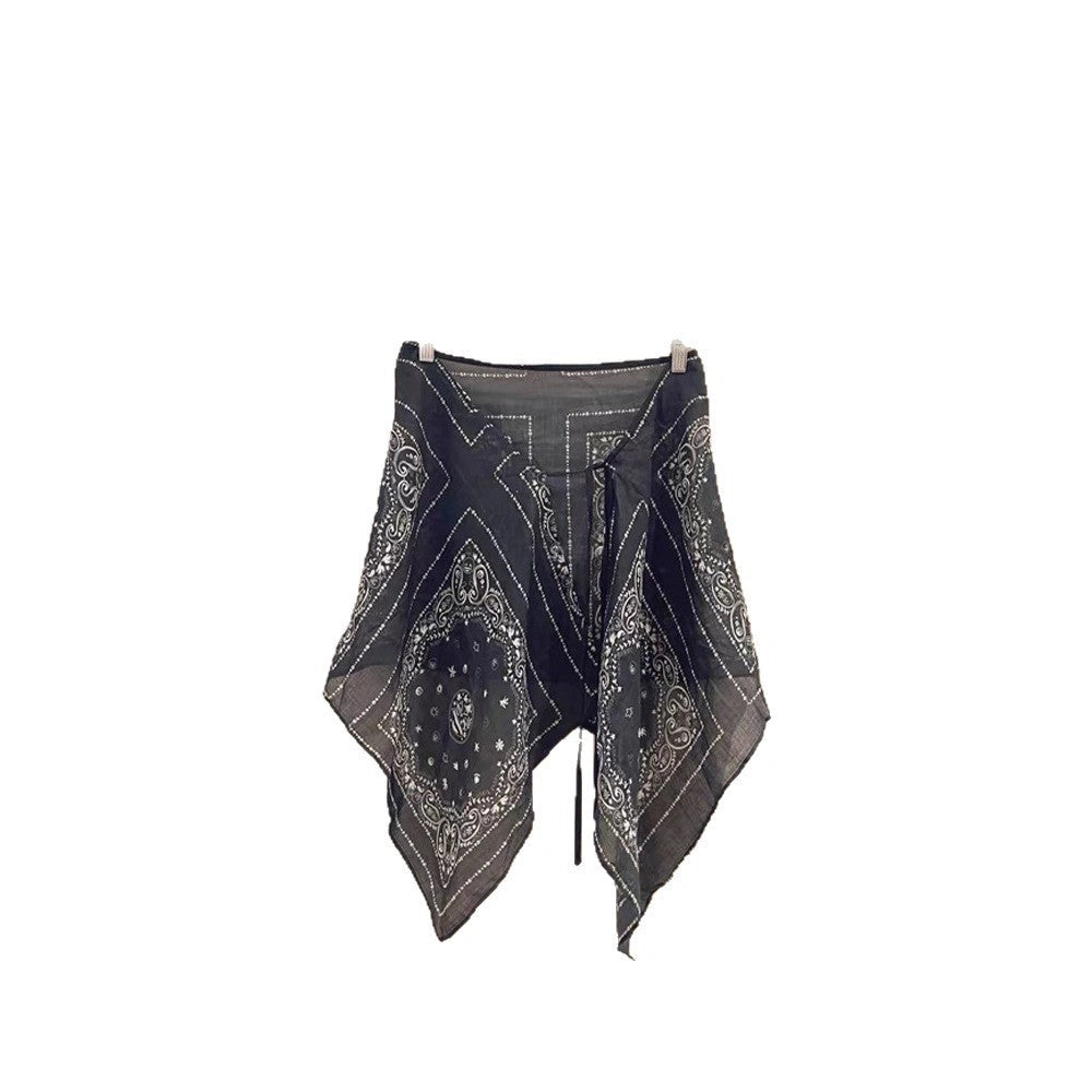 Paisley Ramie Side-Tie Skirt - Eastern Aura product image 5