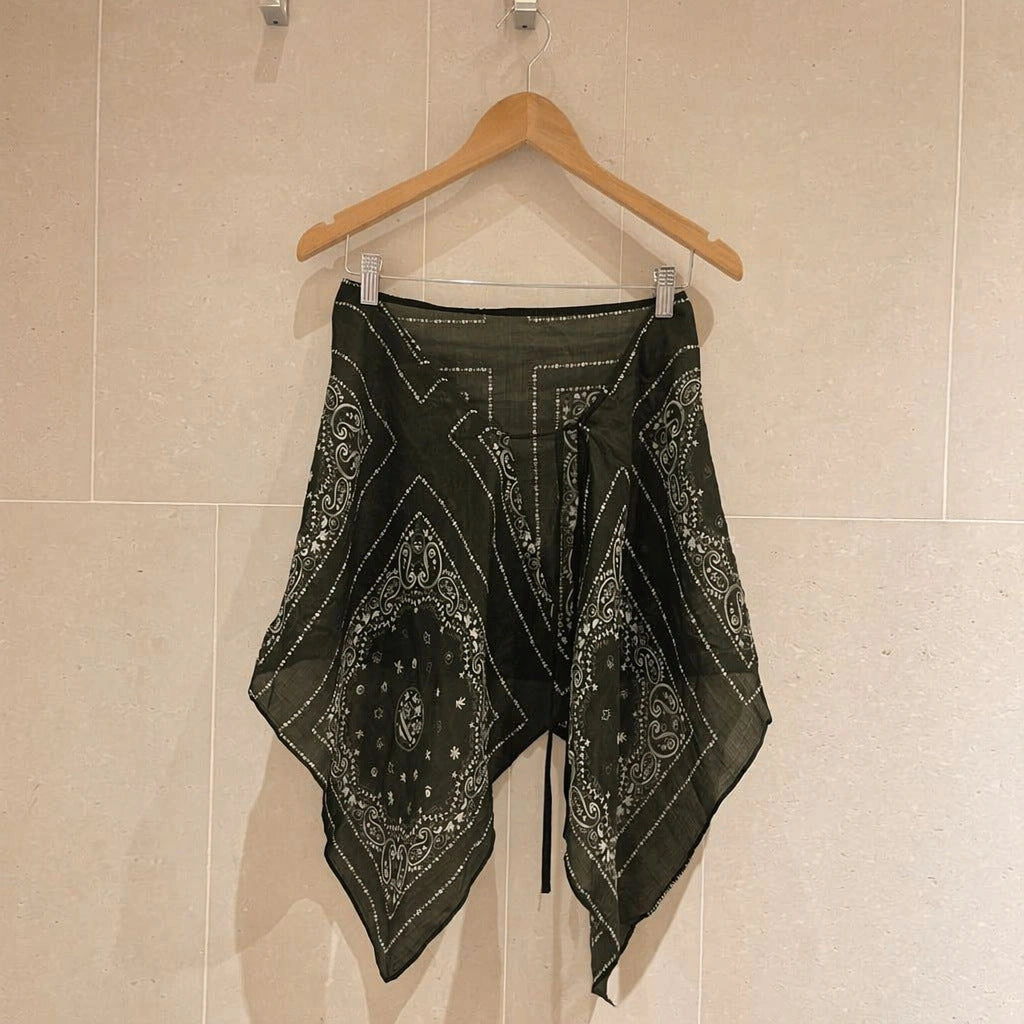 Paisley Ramie Side-Tie Skirt - Eastern Aura product image 10