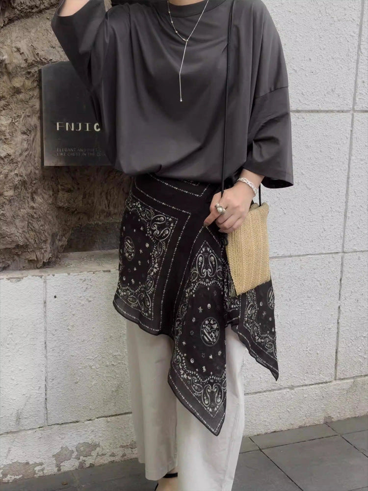 Paisley Ramie Side-Tie Skirt - Eastern Aura product image 11