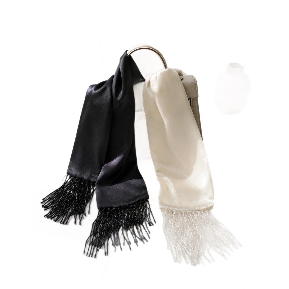 Tasselled Mulberry Silk Scarf - Eastern Aura product image 5