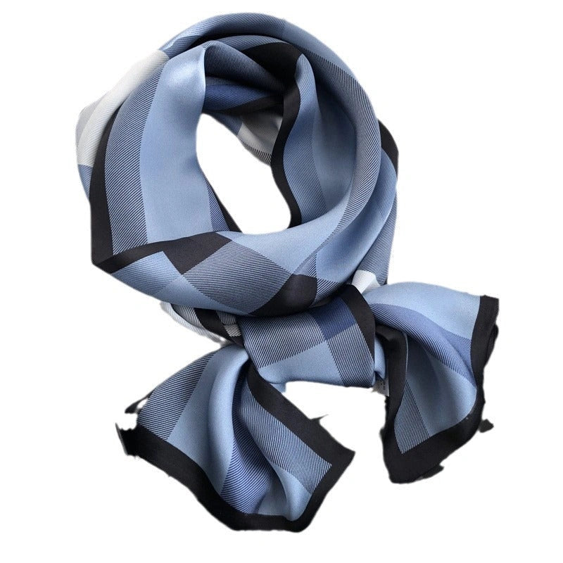 Long Mulberry Silk Ribbon Scarf - Eastern Aura product image 5