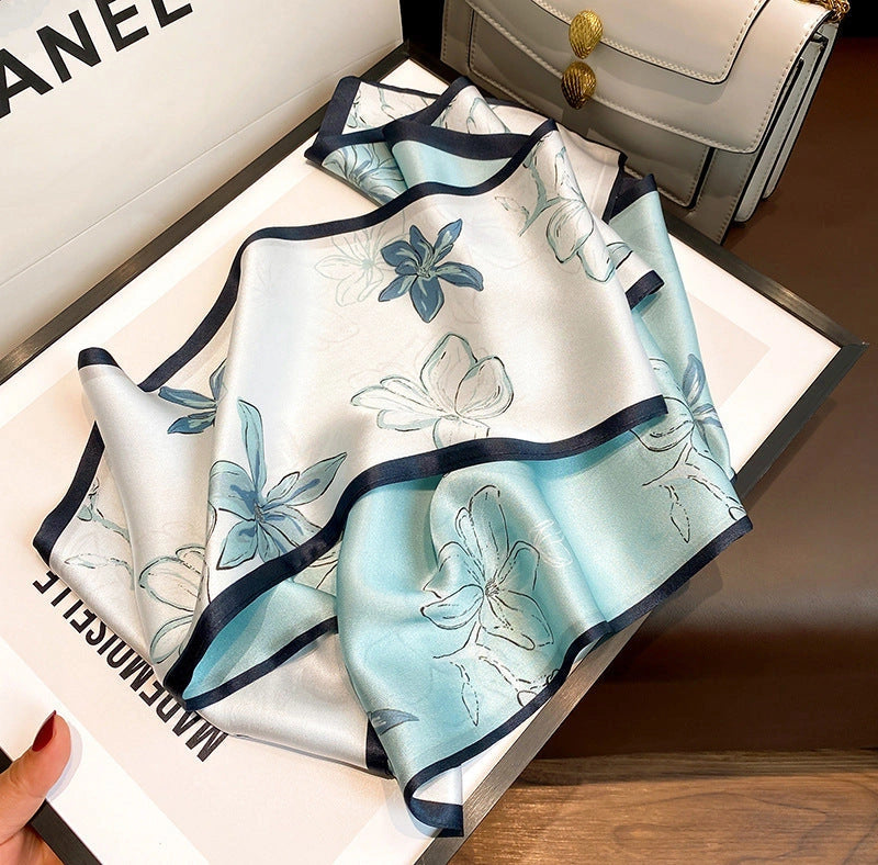 Long Mulberry Silk Ribbon Scarf - Eastern Aura product image 7