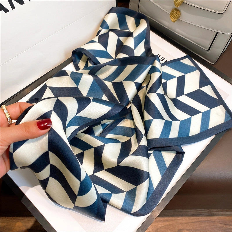 Long Mulberry Silk Ribbon Scarf - Eastern Aura product image 11