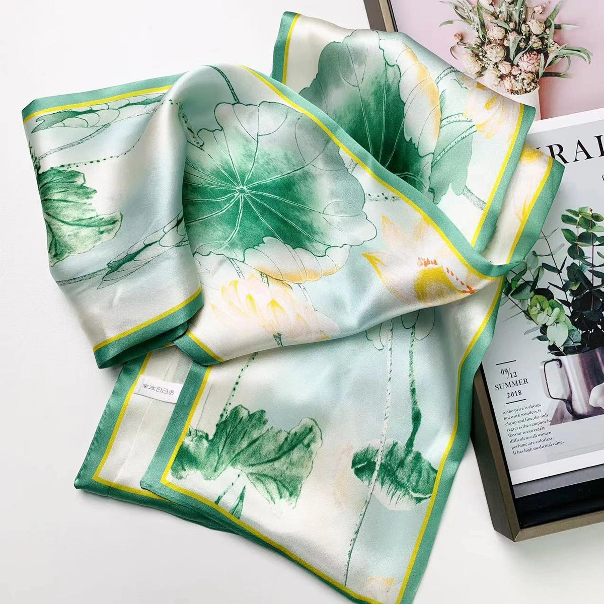 Long Mulberry Silk Ribbon Scarf - Eastern Aura product image 22