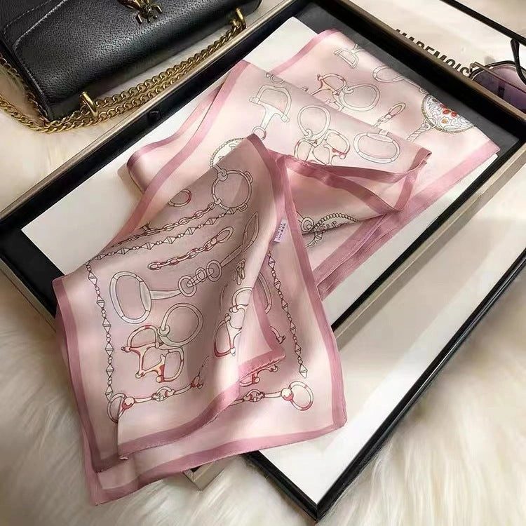 Long Mulberry Silk Ribbon Scarf - Eastern Aura product image 28
