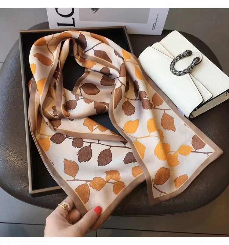 Long Mulberry Silk Ribbon Scarf - Eastern Aura product image 33