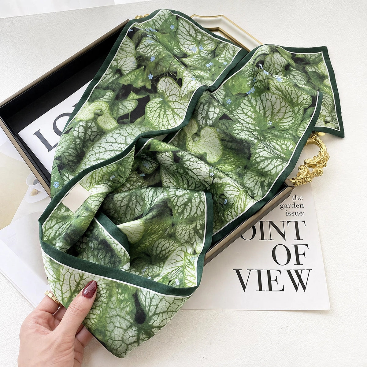 Long Mulberry Silk Ribbon Scarf - Eastern Aura product image 50