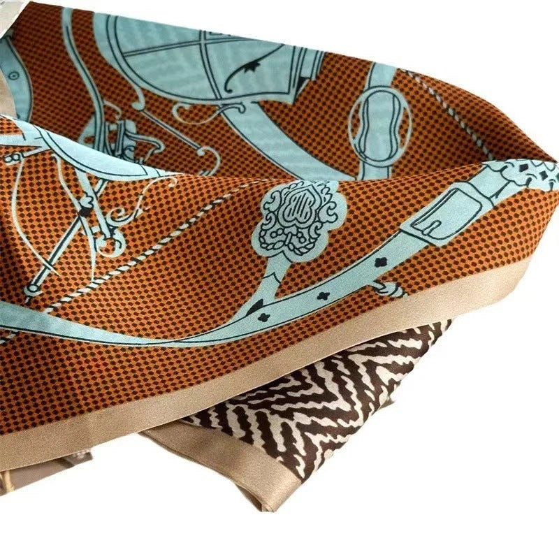 Mulberry Silk Crepe Satin Ribbon Scarf - Eastern Aura product image 5