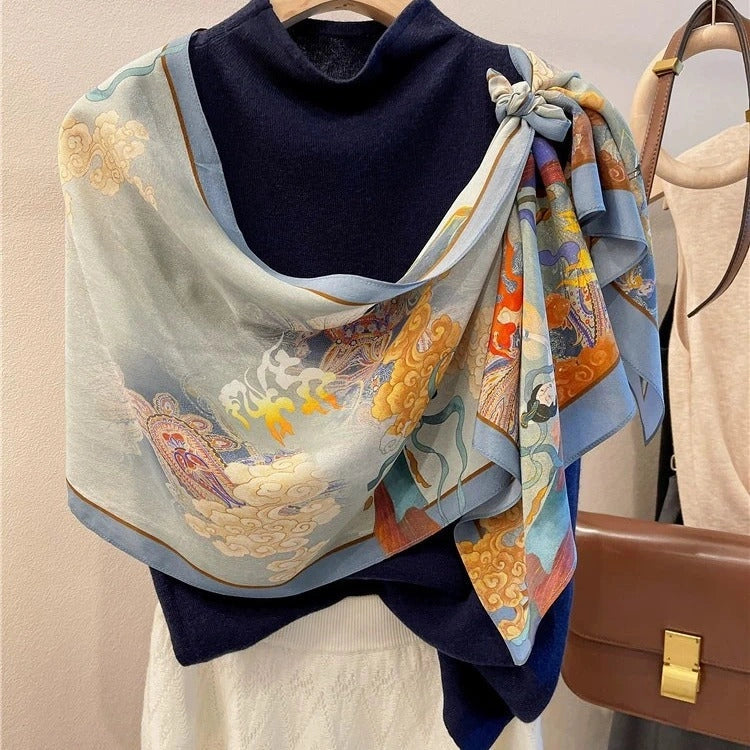 Linework Long Art Scarf - Eastern Aura hero image 1