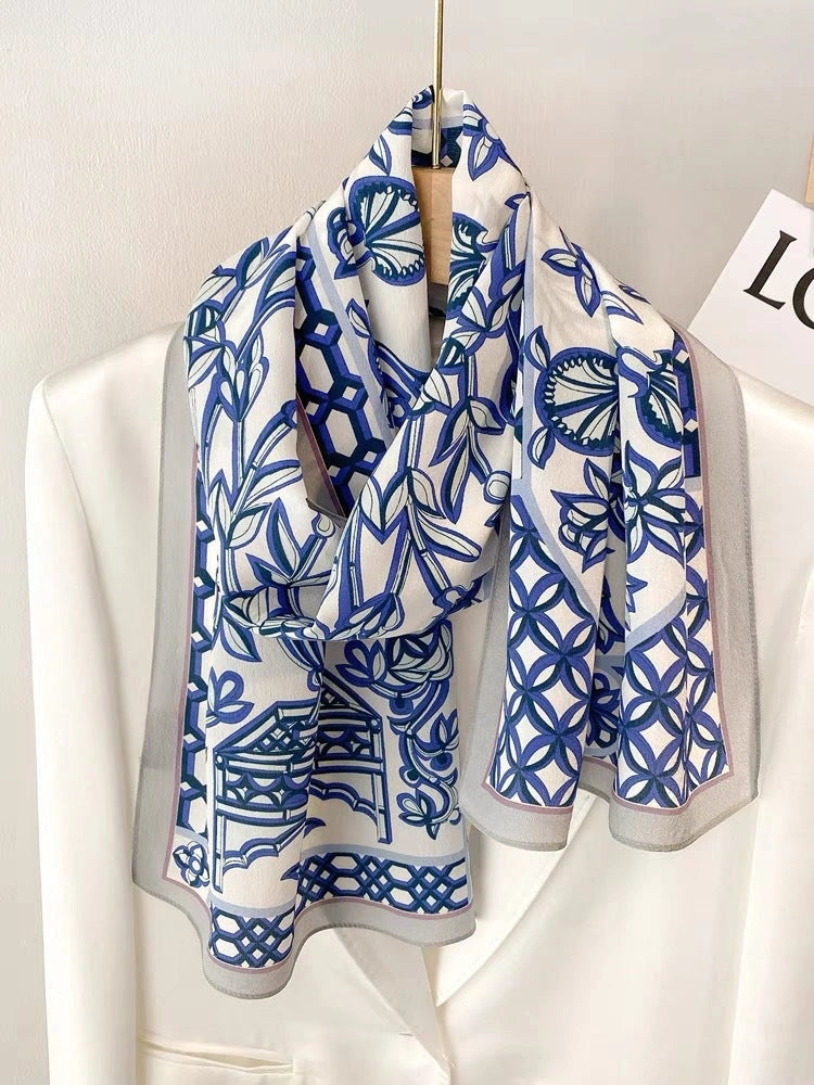 Linework Long Art Scarf - Eastern Aura product image 13