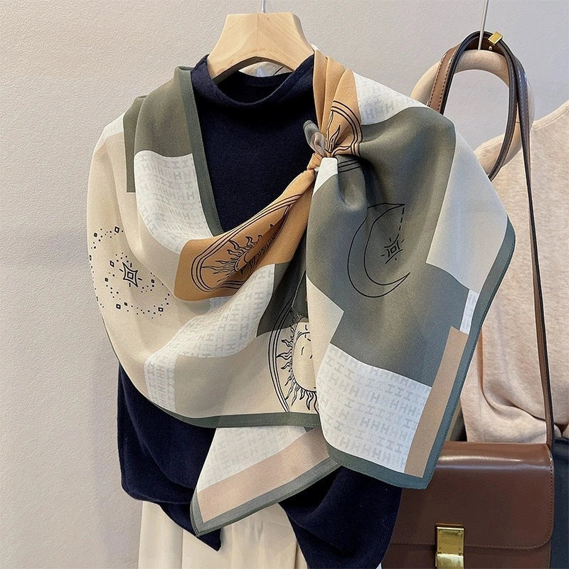 Linework Long Art Scarf - Eastern Aura product image 17