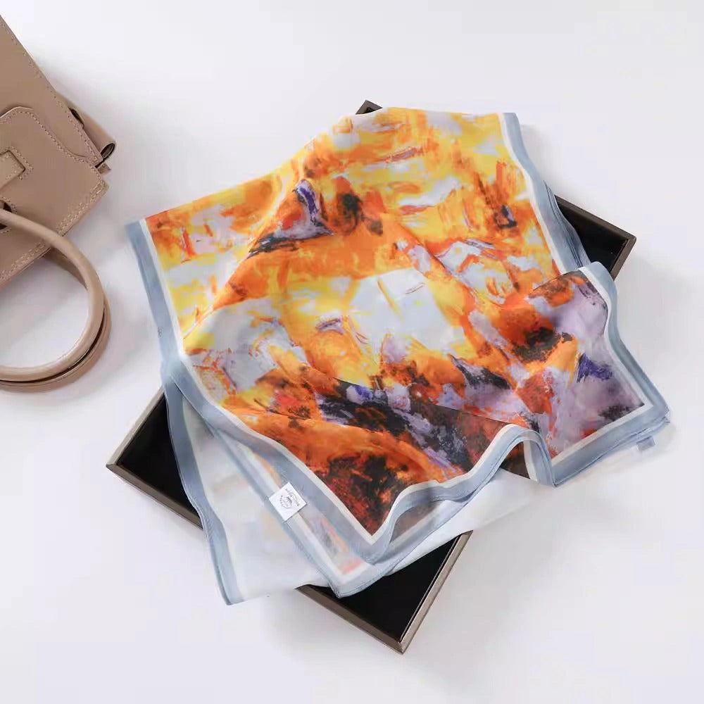 Linework Long Art Scarf - Eastern Aura product image 36
