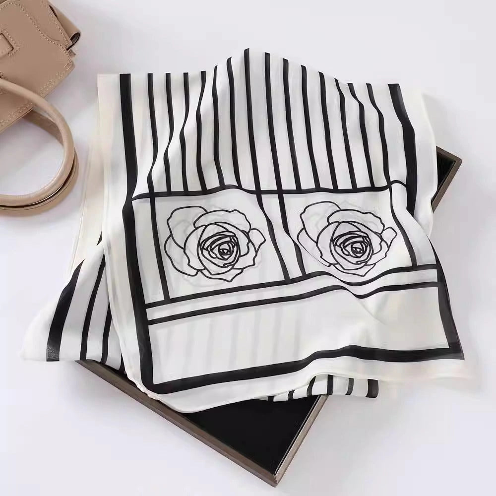 Linework Long Art Scarf - Eastern Aura product image 47