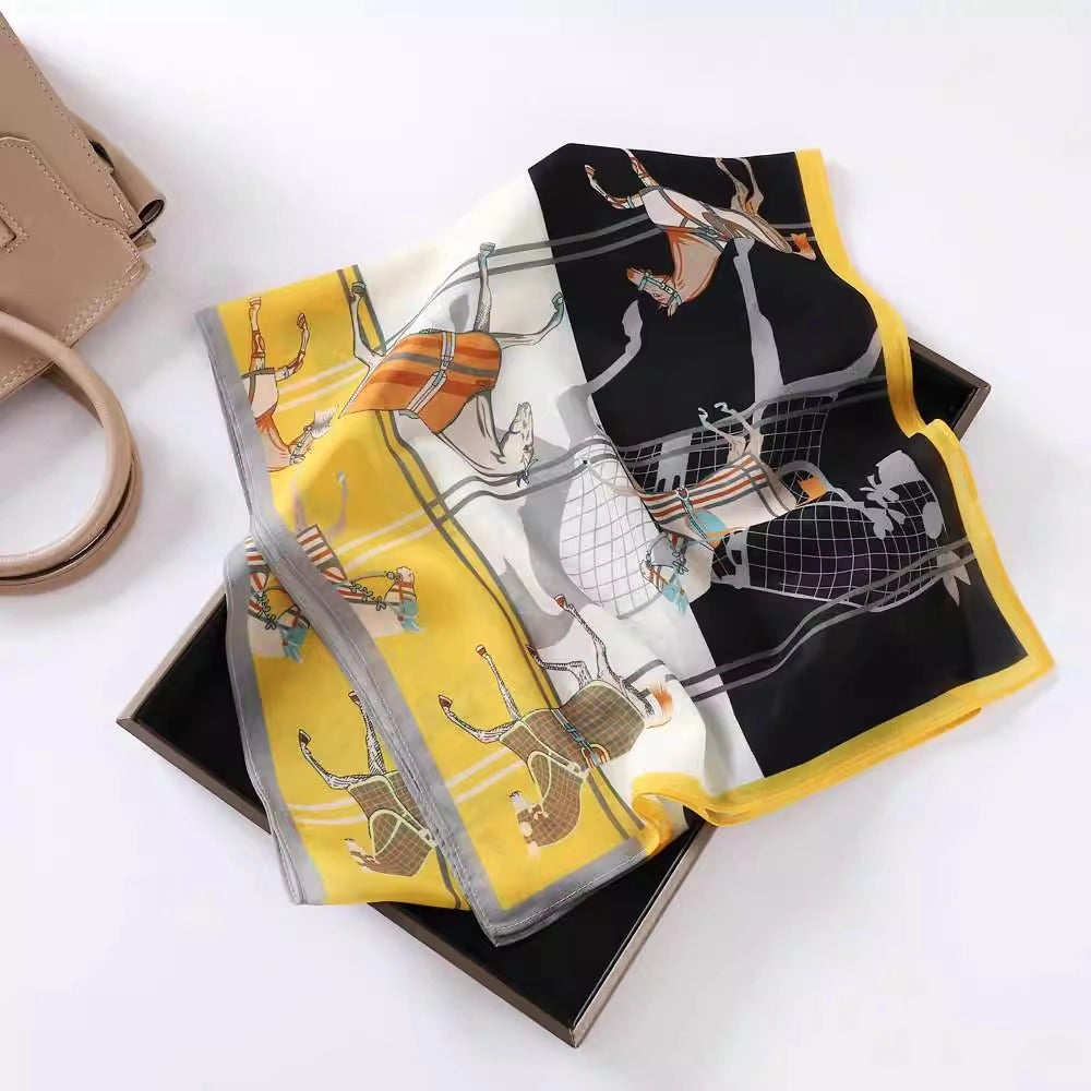 Linework Long Art Scarf - Eastern Aura product image 49
