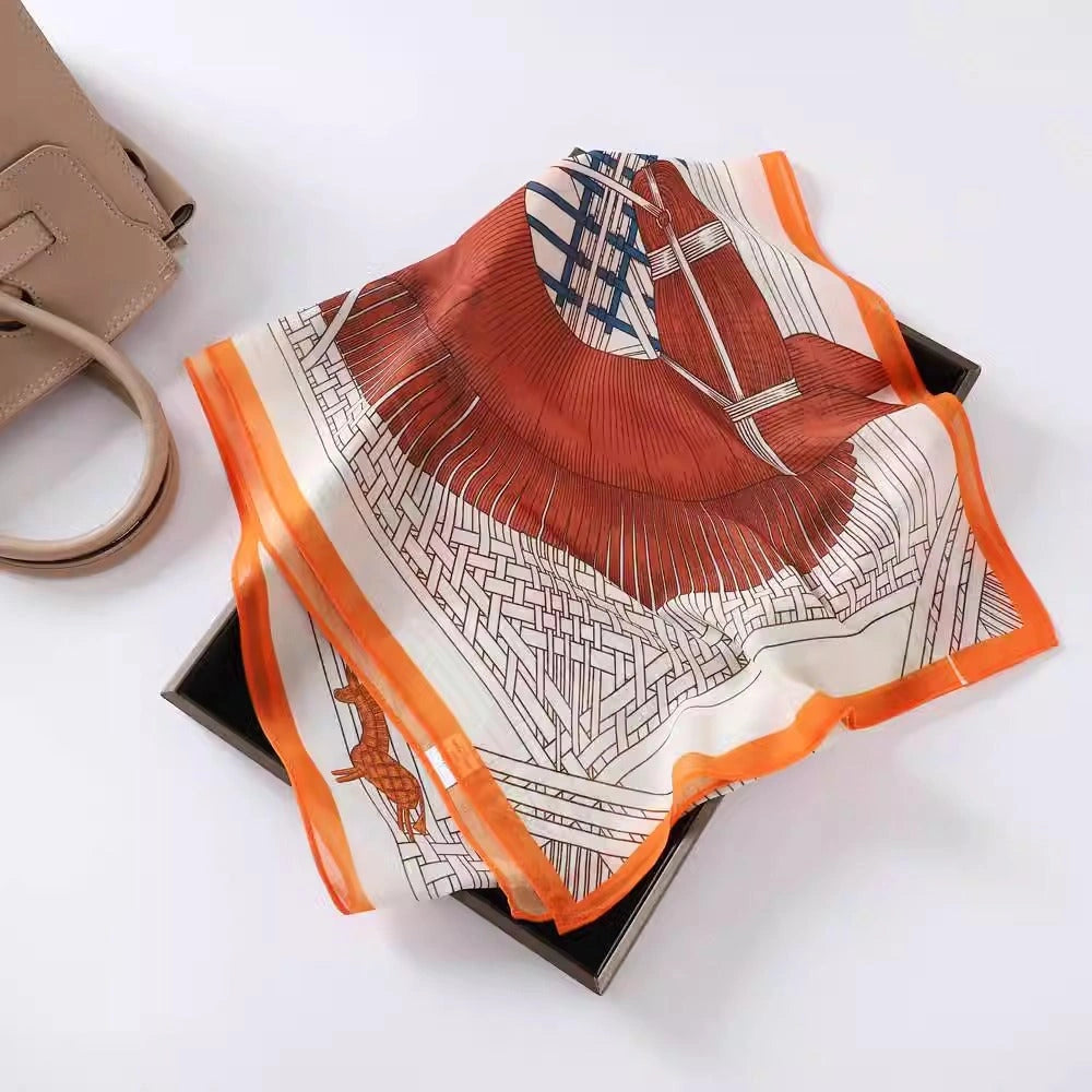 Linework Long Art Scarf - Eastern Aura product image 50