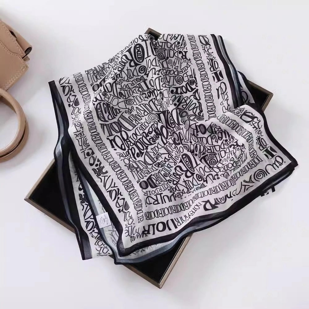 Linework Long Art Scarf - Eastern Aura product image 55