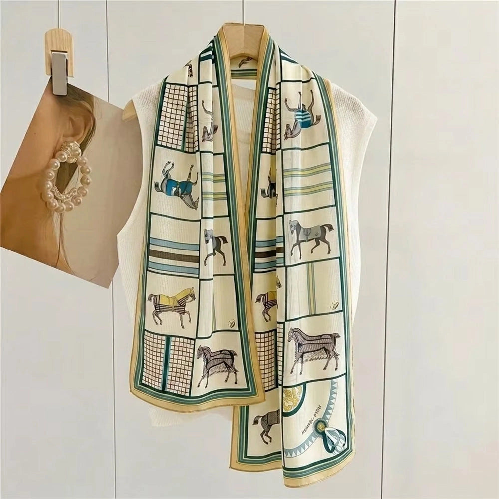 Linework Long Art Scarf - Eastern Aura product image 60