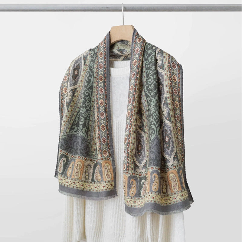 Paisley Cashmere Scarf - Eastern Aura hero image 1